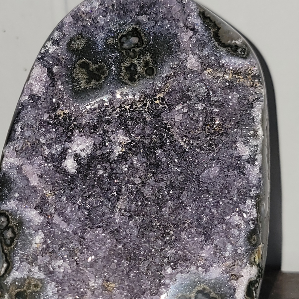 Amethyst Geode With Polished Eyes